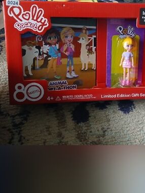 Mattel Rollly Pocket Limited Edition Pink Doll Set with Red Box
